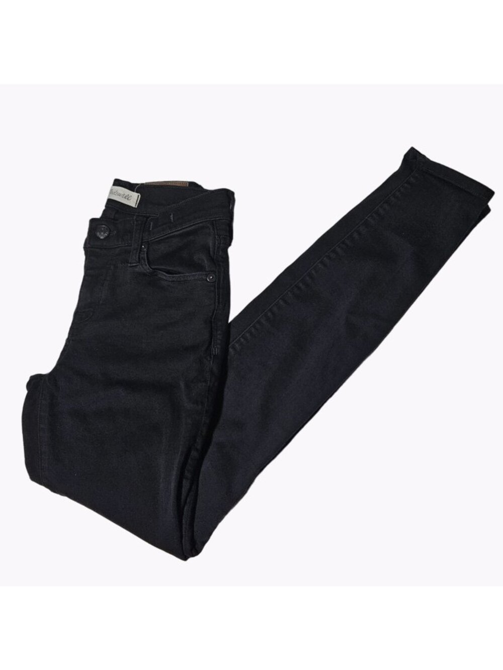 Madewell 8 Inch Skinny Jeans Womens Size 26 Low Rise Black Denim Pants